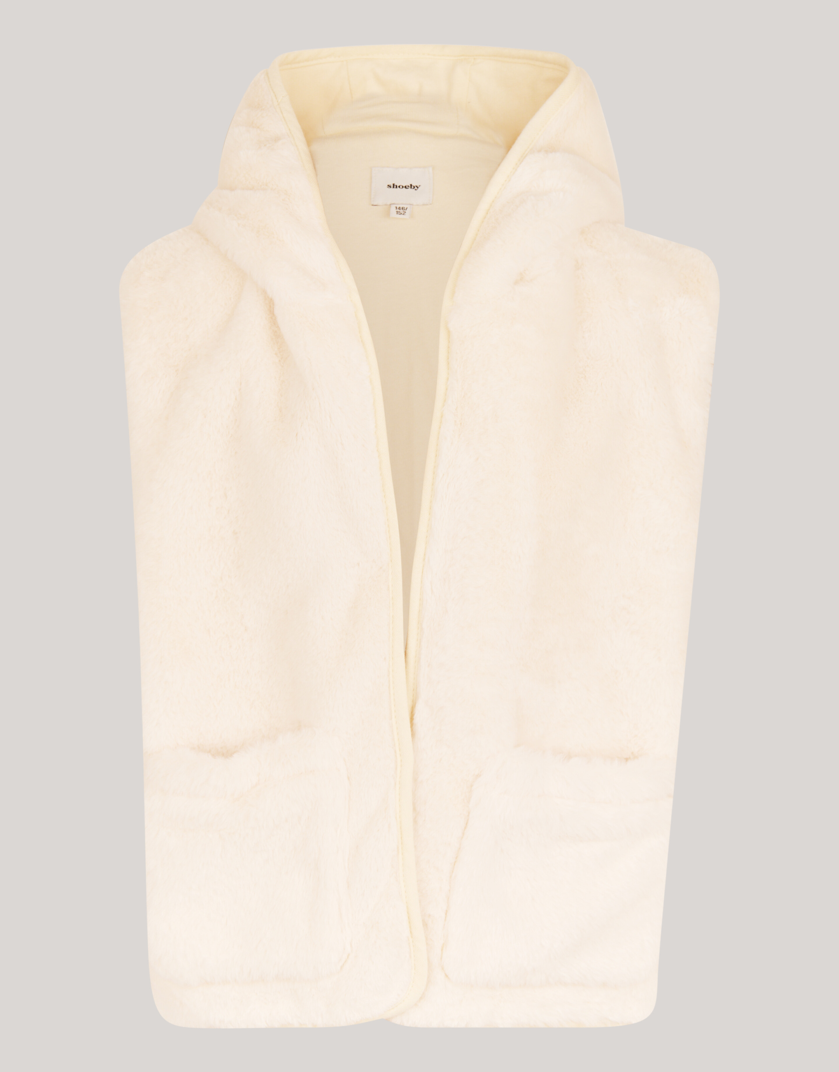 Faux Fur Vest Gebroken Wit SHOEBY GIRLS