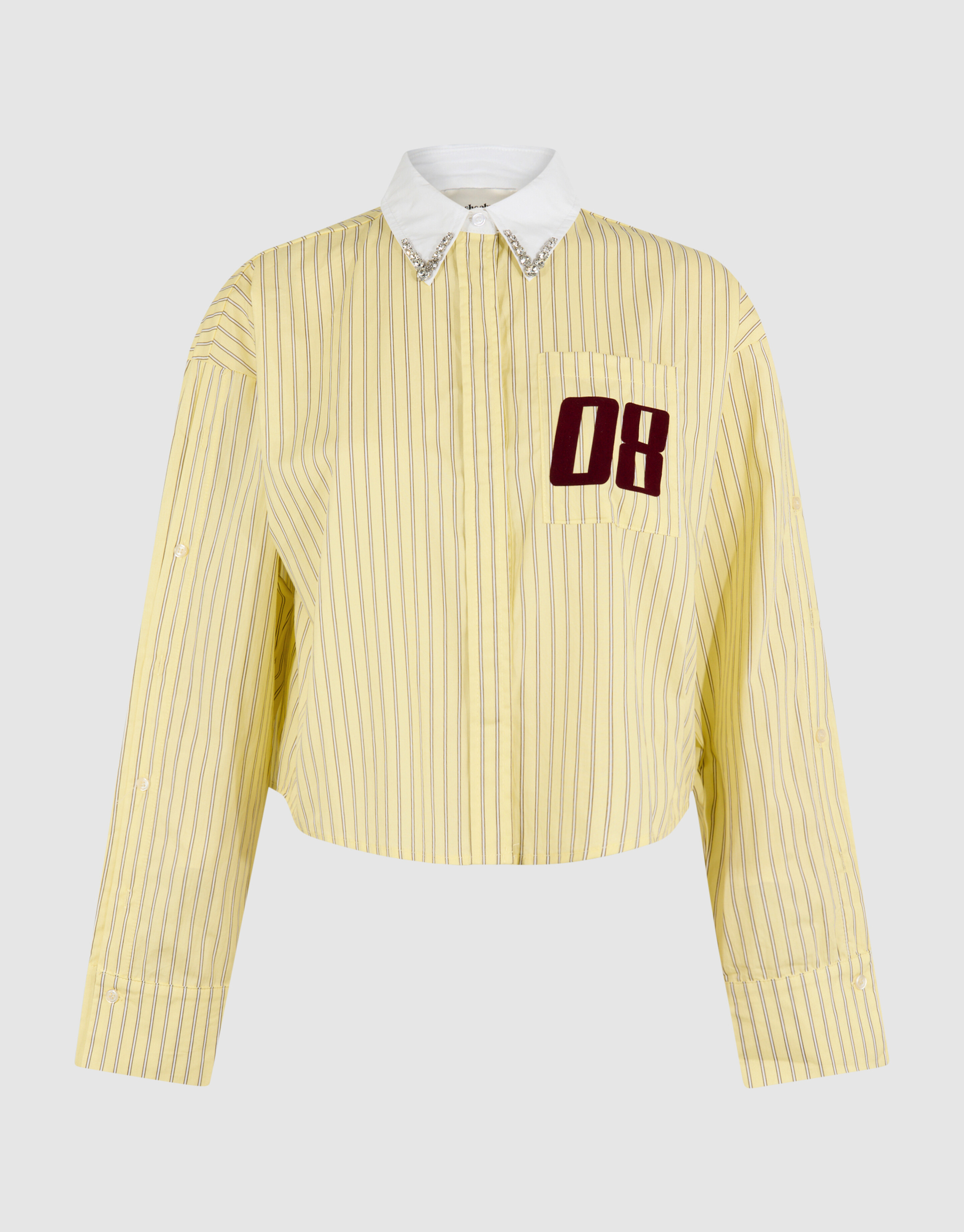 Strass Collar Blouse Lichtgeel SHOEBY WOMEN