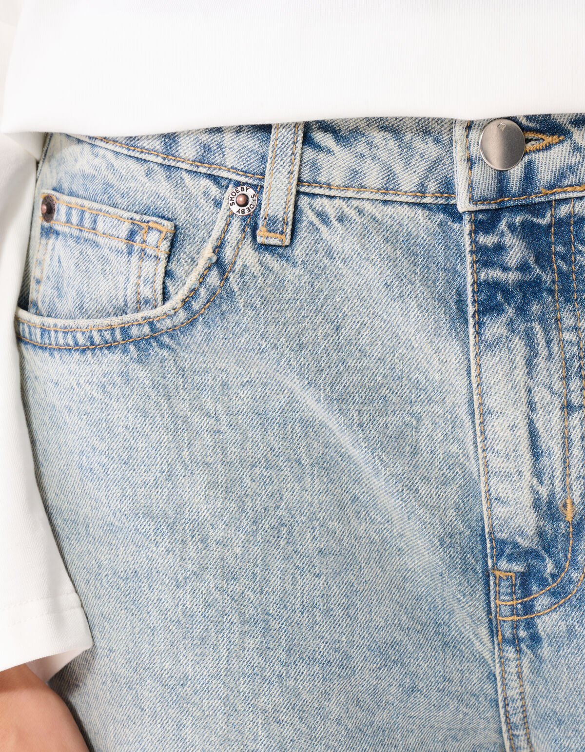 Curved Wide Leg Fit Jeans Mediumstone SHOEBY WOMEN