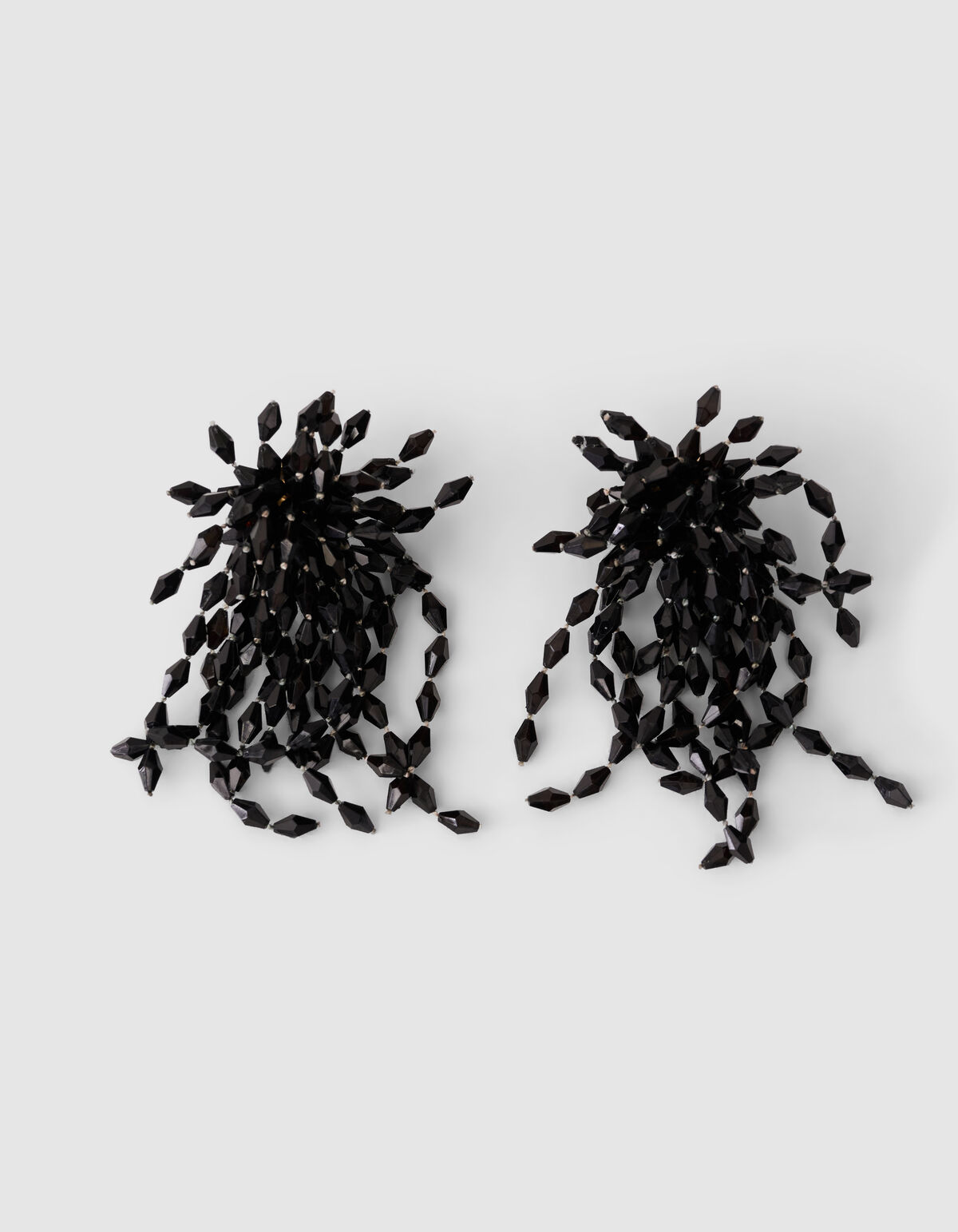 Beaded Waterval Oorbellen Zwart SHOEBY ACCESSOIRES