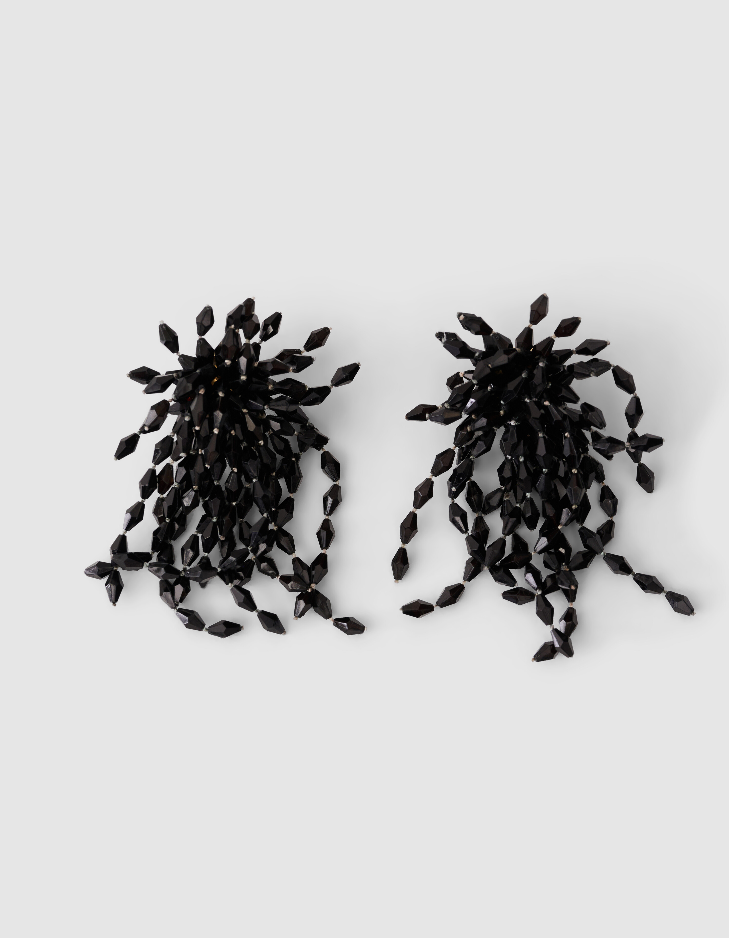 Beaded Waterval Oorbellen Zwart SHOEBY ACCESSOIRES