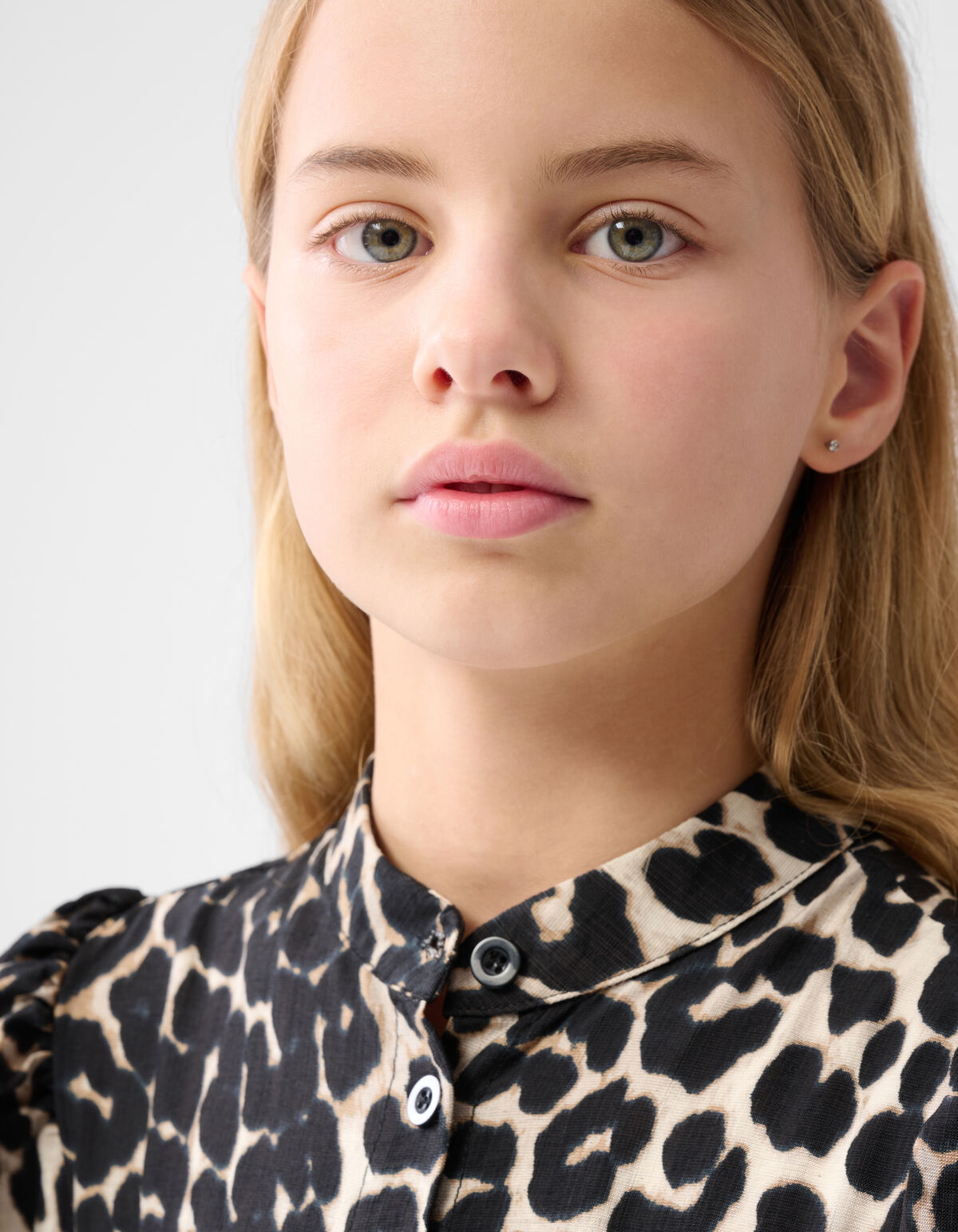 Printed Leopard Jurk Lichtbruin SHOEBY GIRLS