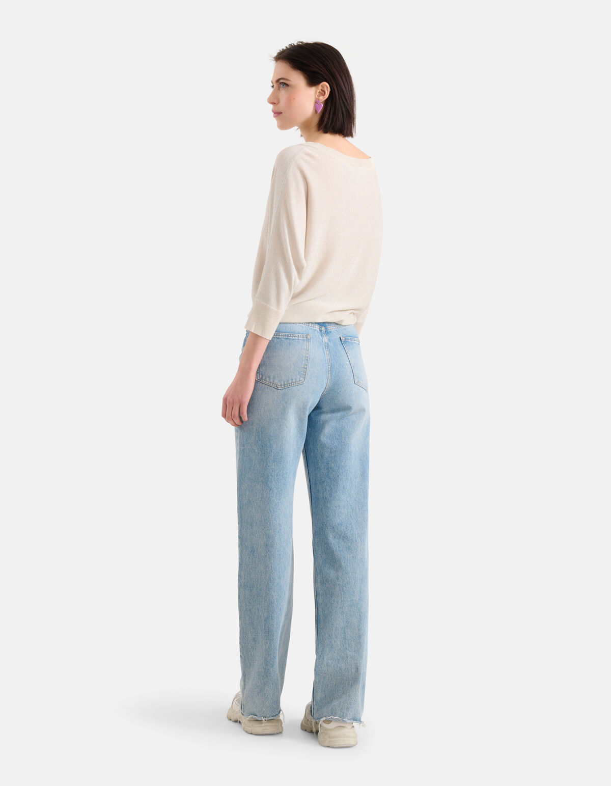 Glitter Trui Gebroken Wit SHOEBY WOMEN