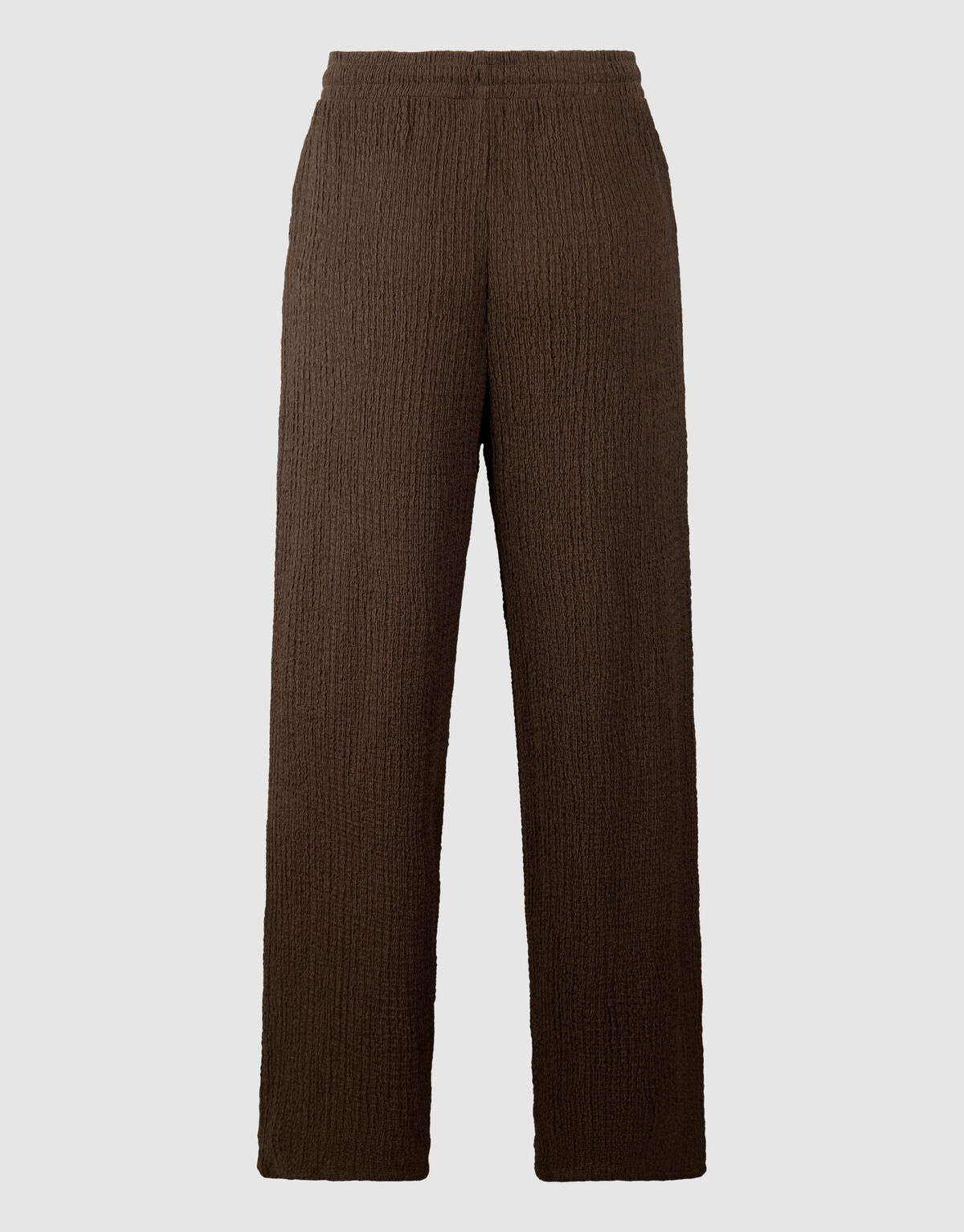 Crinkle Wide Leg Fit Broek Bruin SHOEBY WOMEN