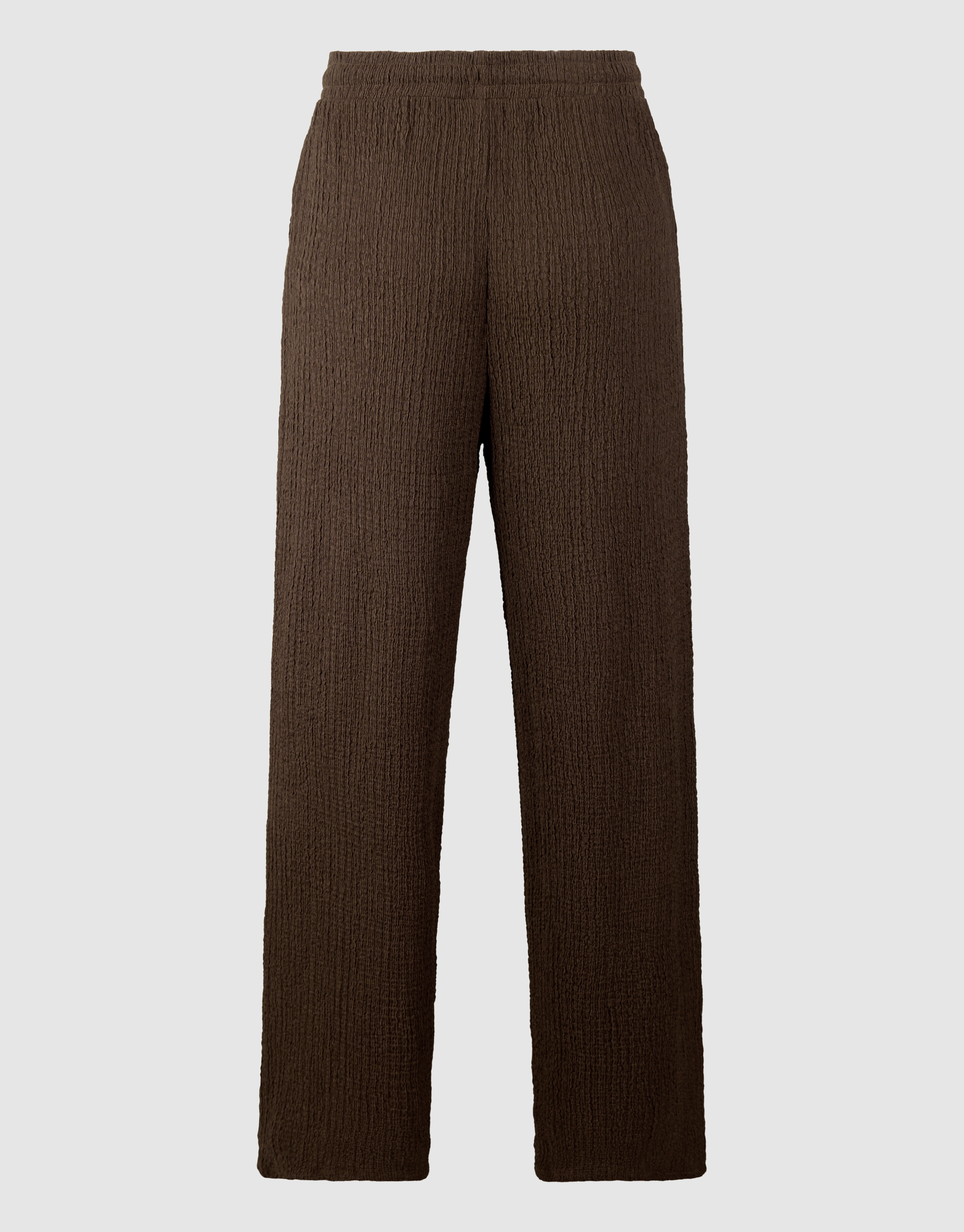 Crinkle Wide Leg Fit Broek Bruin SHOEBY WOMEN
