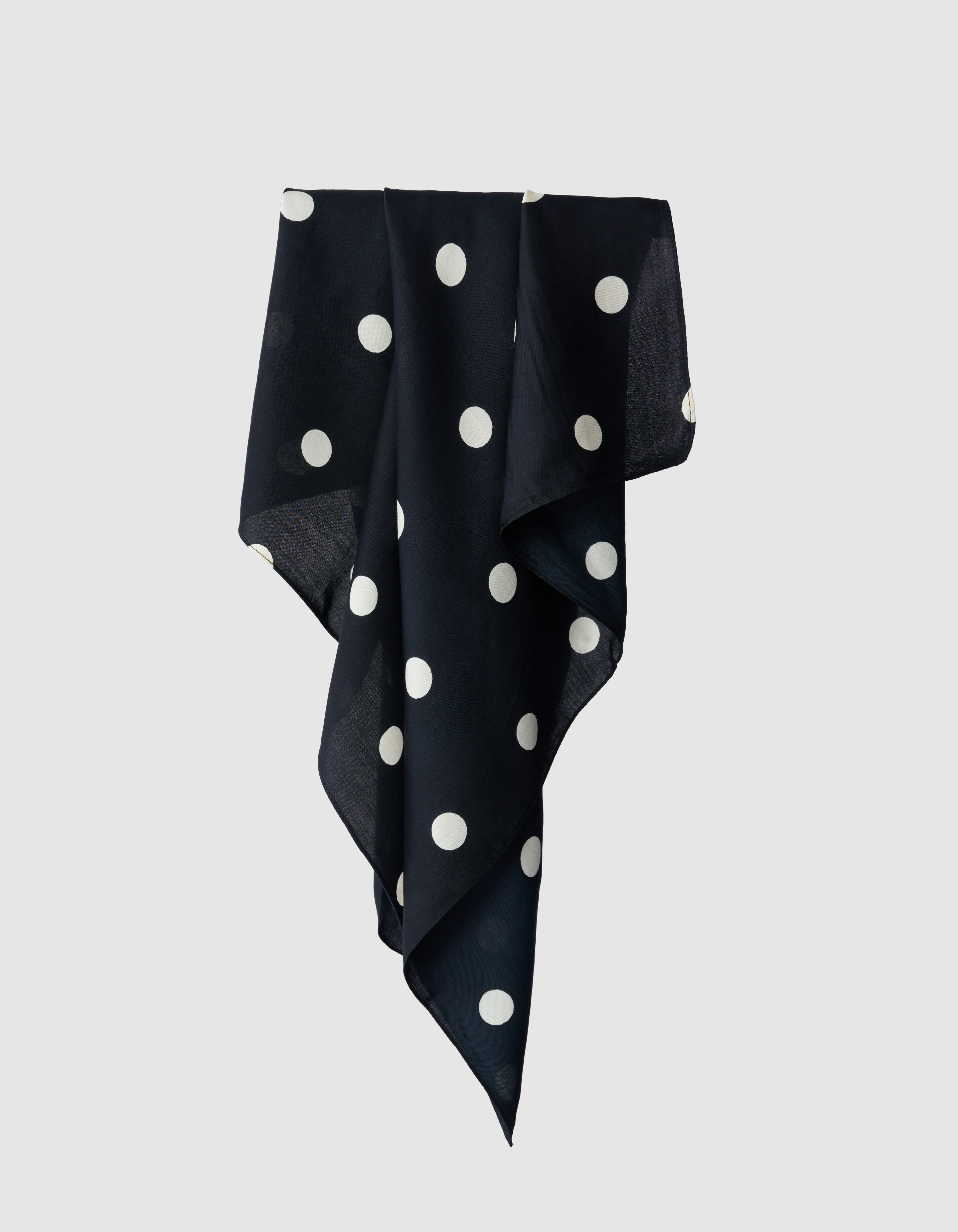 Satijnen Stip Sjaal Zwart SHOEBY ACCESSOIRES