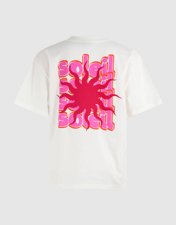 Sun Artwork T-shirt Gebroken Wit SHOEBY WOMEN