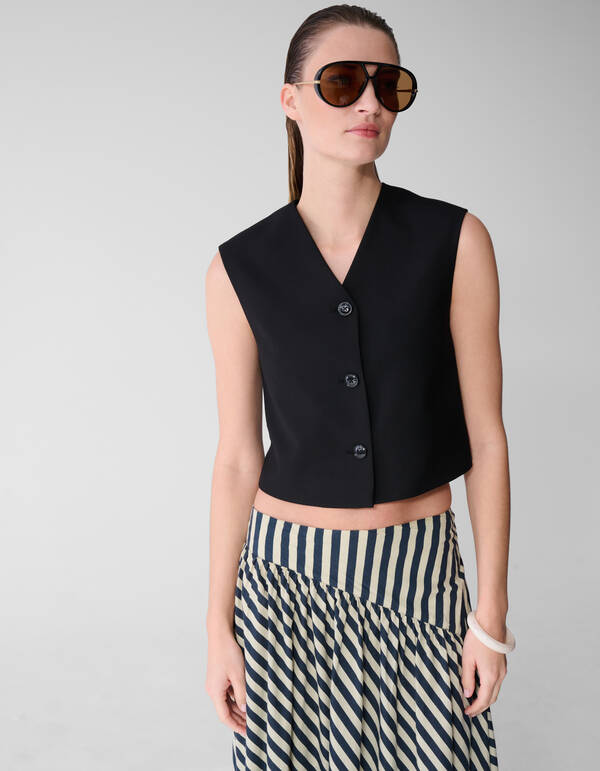 Cropped Gilet Zwart By Lonneke SHOEBY WOMEN