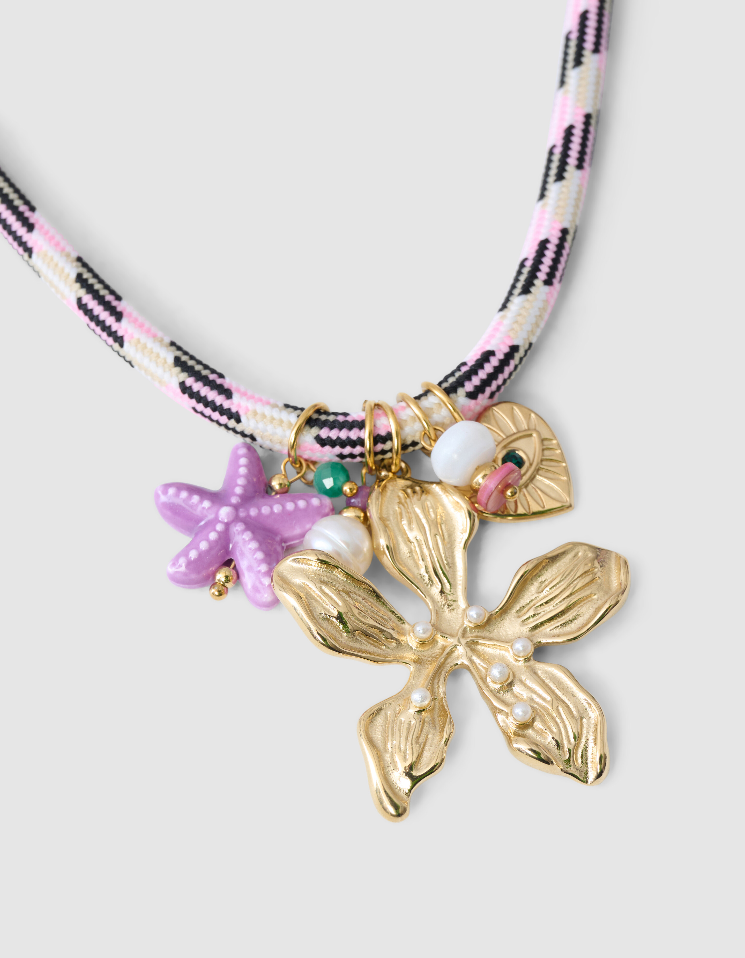 Flower Ketting Roze SHOEBY ACCESSOIRES