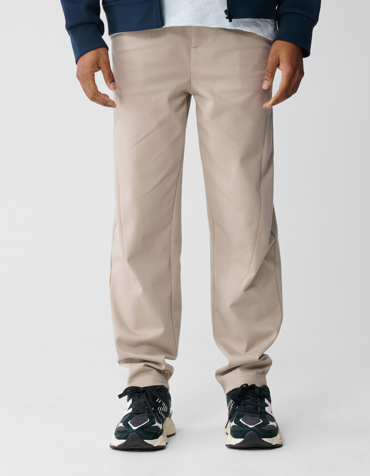 Pleated Regular Fit Broek Lichtbruin SHOEBY MEN