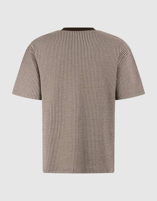 Seersucker T-shirt Bruin SHOEBY MEN