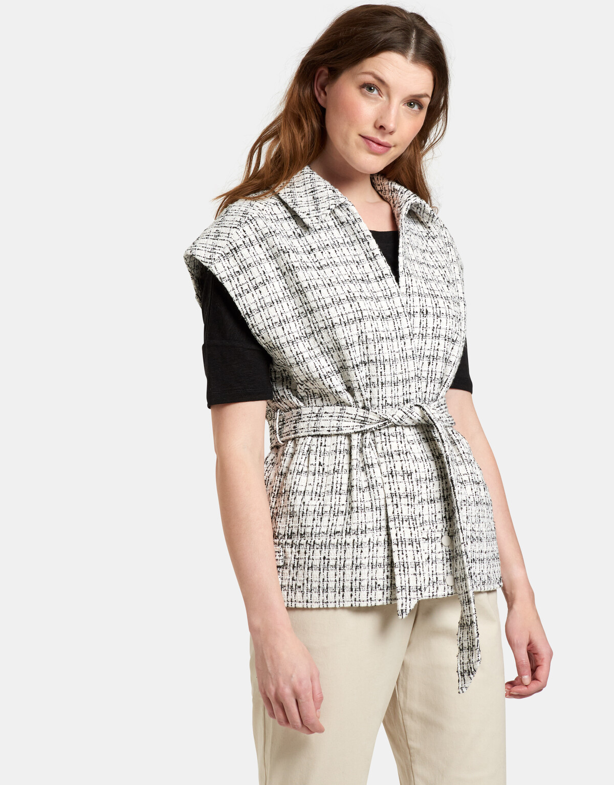 Sleeveless Tweed Gilet Eksept