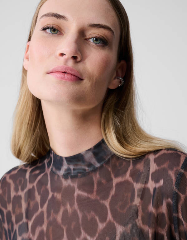 Mesh Jaguar Top Bruin SHOEBY WOMEN