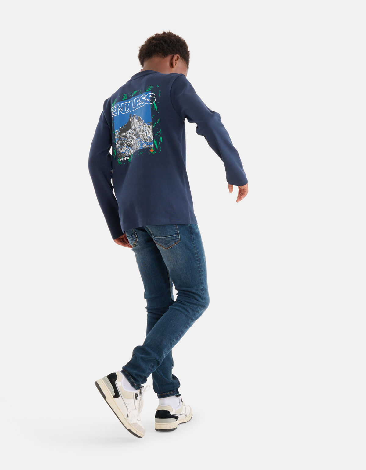 Artwork Longsleeve Donkerblauw SHOEBY BOYS