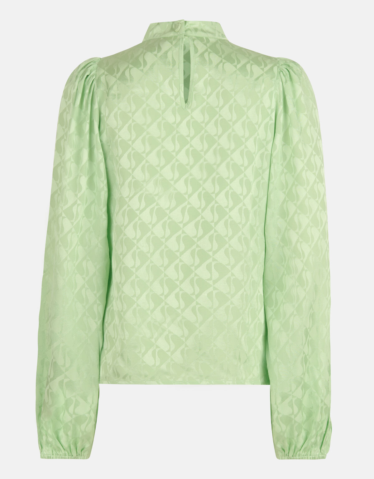 Satijnen Jacquard Blouse Groen SHOEBY WOMEN