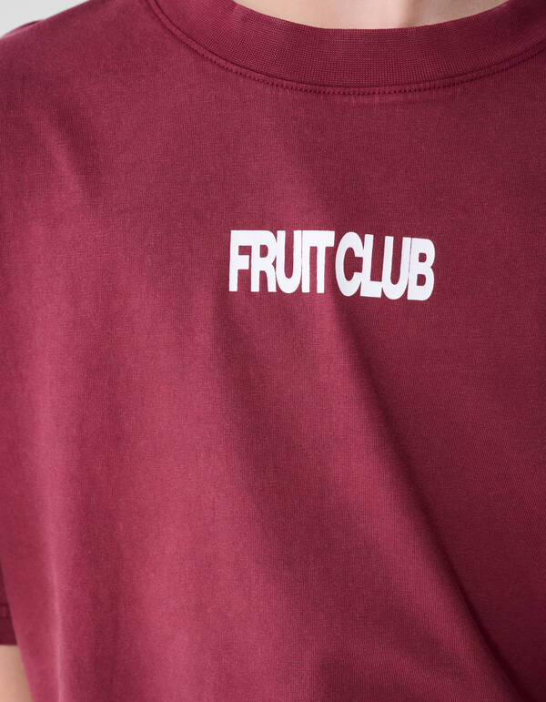 Fruit Club Artwork T-shirt Donkerrood SHOEBY BOYS