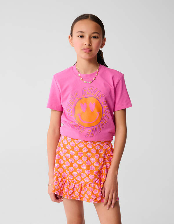 Smile Artwork T-shirt Roze SHOEBY GIRLS