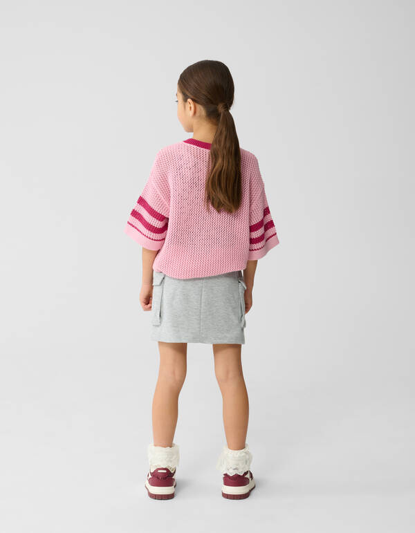 Strass Cargo Mini Rok Lichtgrijs SHOEBY GIRLS