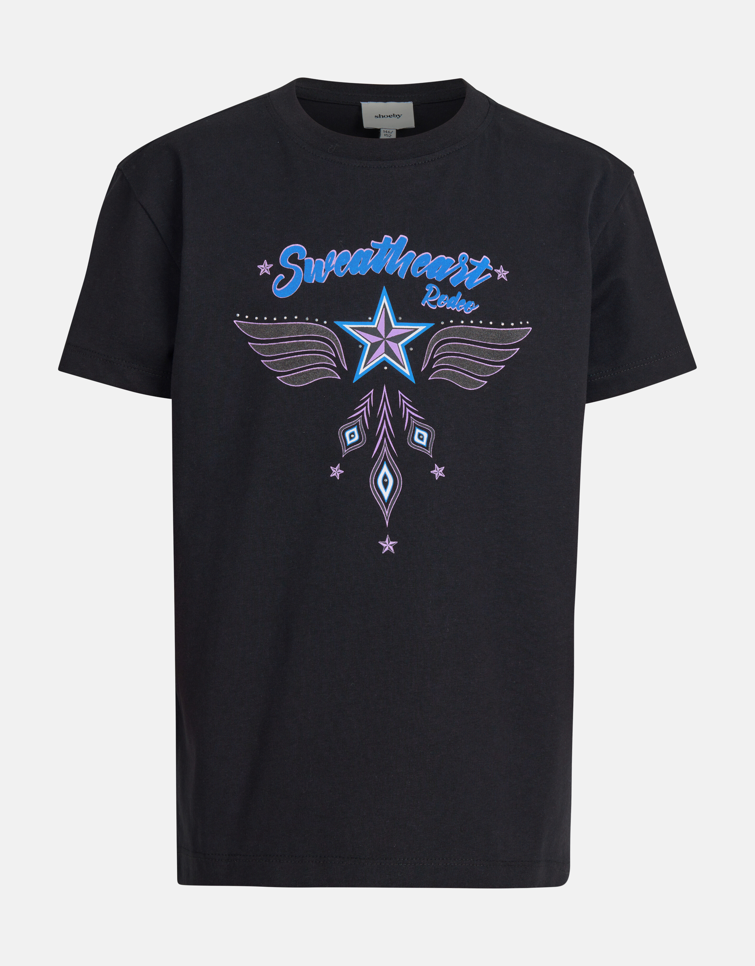 Western Artwork T-shirt Zwart SHOEBY GIRLS