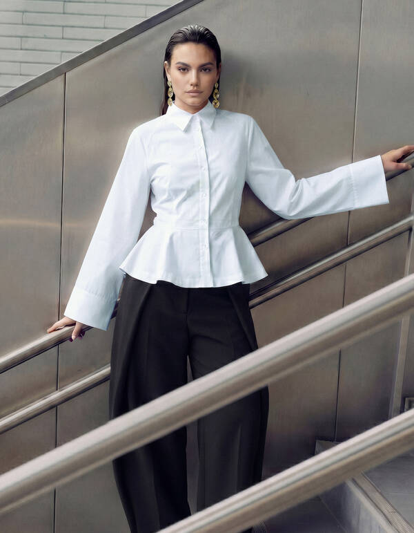 Peplum Blouse Wit SHOEBY WOMEN