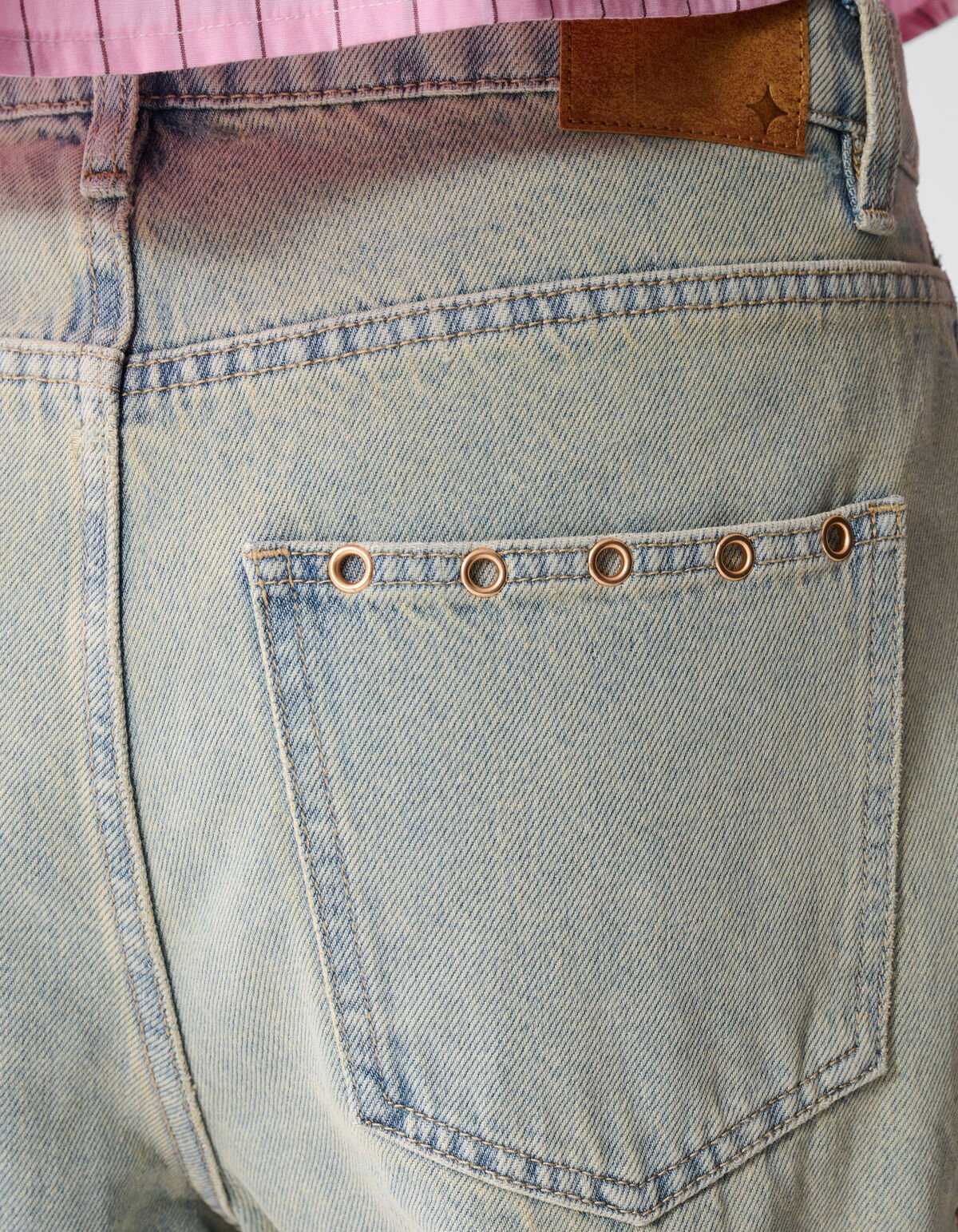 Eyelet Barrel Fit Jeans Bleached SHOEBY WOMEN