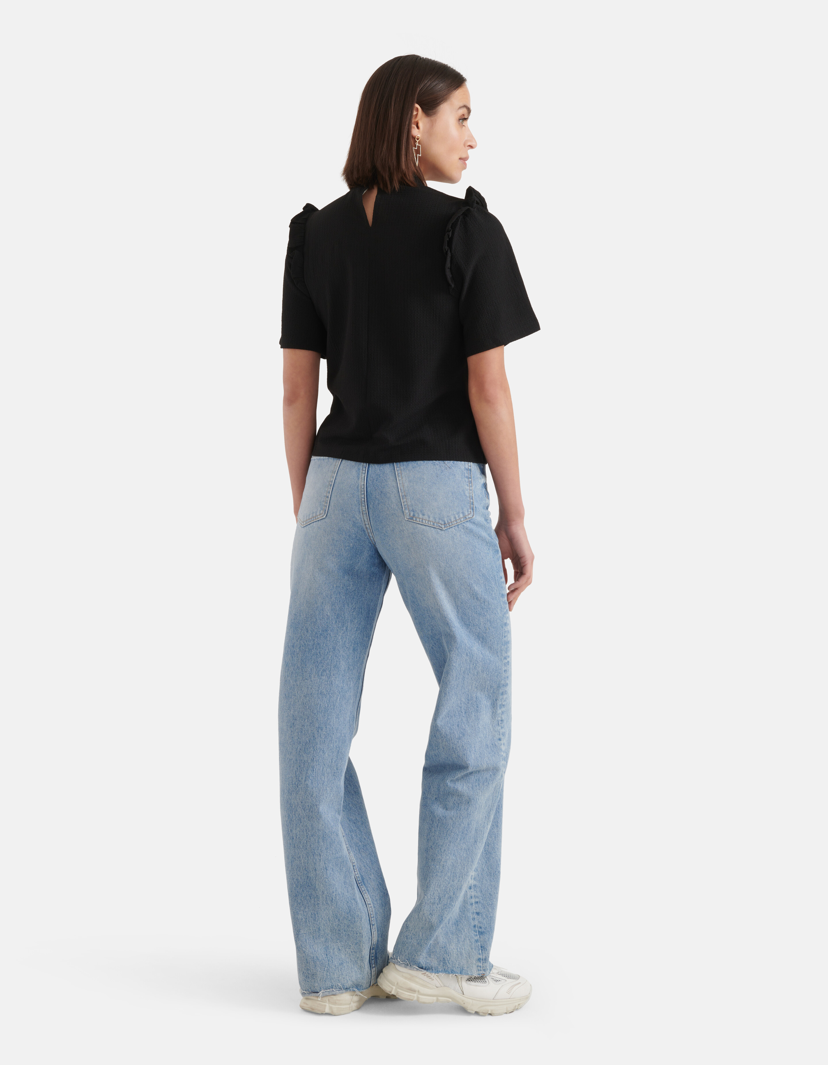 Crinkle Top Zwart SHOEBY WOMEN