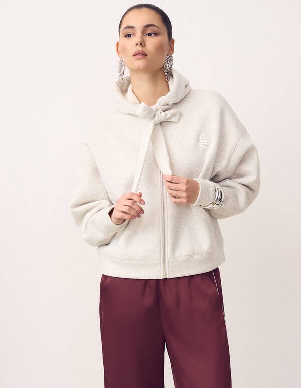 Oversized Hoodie Vest Lichtgrijs SHOEBY WOMEN