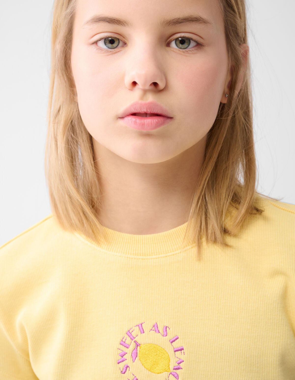 Lemon Crop Top Lichtgeel SHOEBY GIRLS