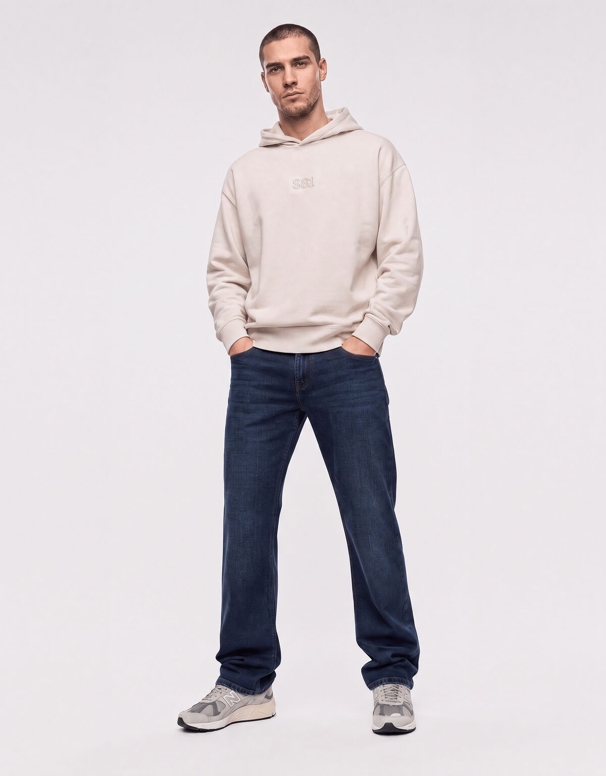 Jacquard Hoodie Zand SHOEBY MEN