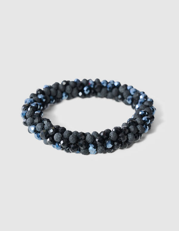 Beaded Elastieken Armband Donkerblauw SHOEBY ACCESSOIRES