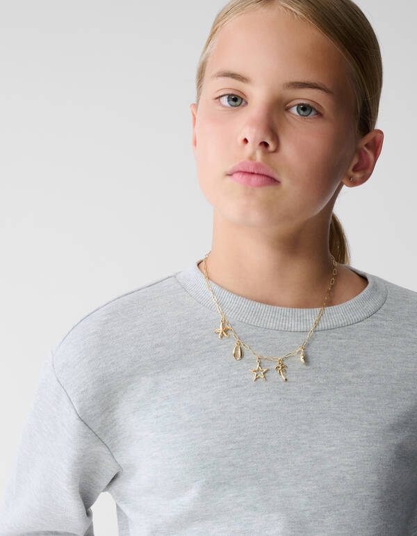 Smiley Pinstripe Sweater Grijs SHOEBY GIRLS