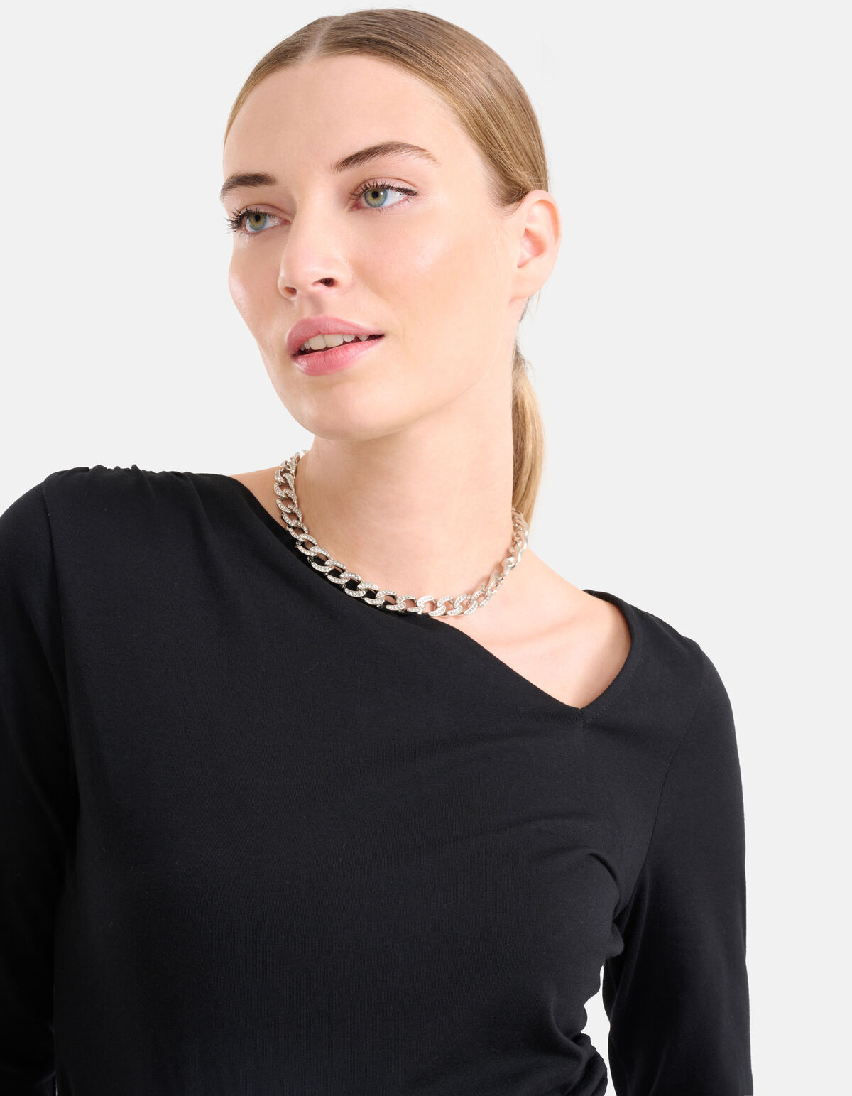 Strass Chain Ketting Zilver SHOEBY ACCESSOIRES