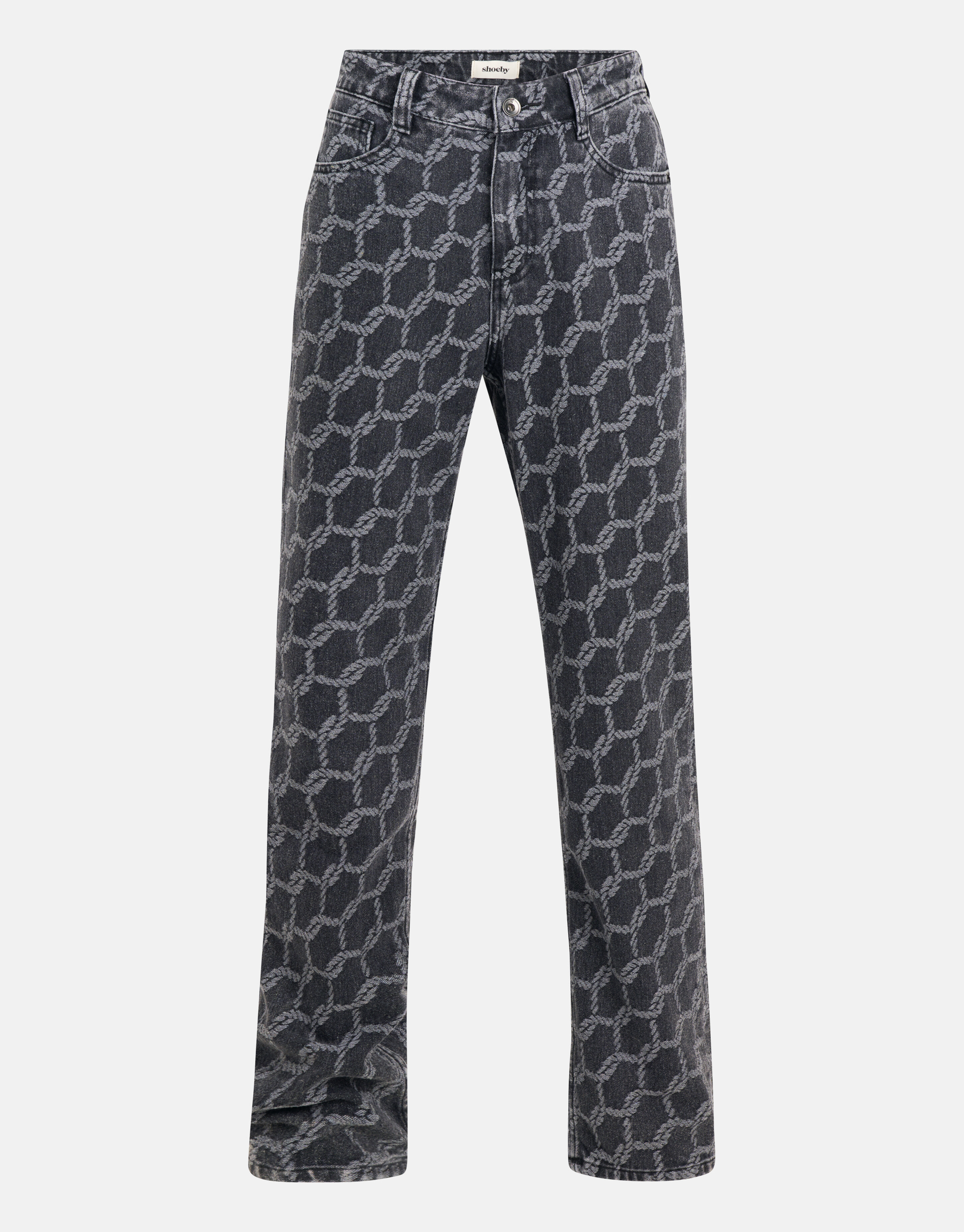Printed Straight Jeans Zwart L33 SHOEBY WOMEN