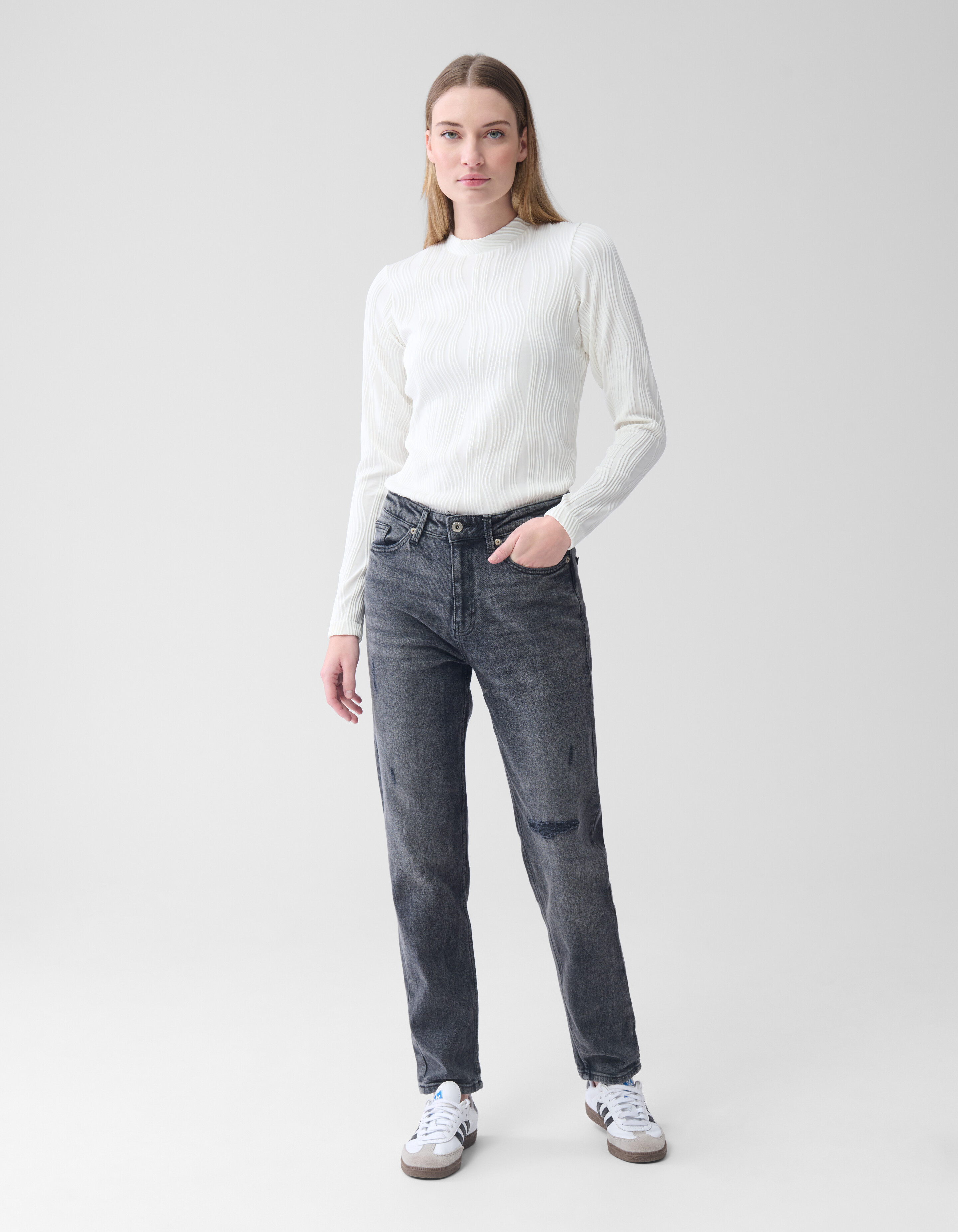 Tapered Fit Jeans Donkergrijs L29 SHOEBY WOMEN