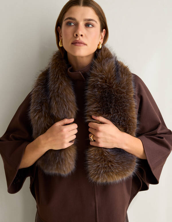 Faux Fur Sjaal Bruin By Mieke SHOEBY ACCESSOIRES