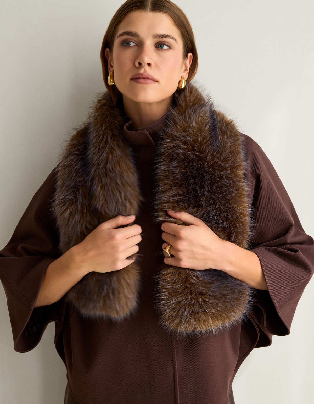 Faux Fur Sjaal Bruin By Mieke SHOEBY ACCESSOIRES