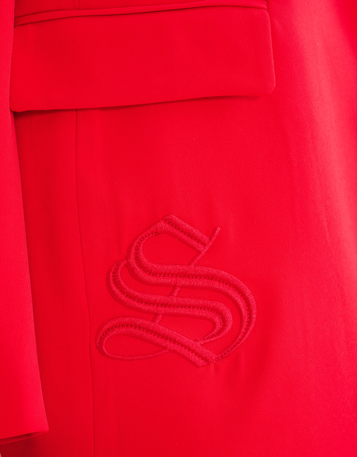 Oversized Geborduurde Blazer Rood SHOEBY WOMEN