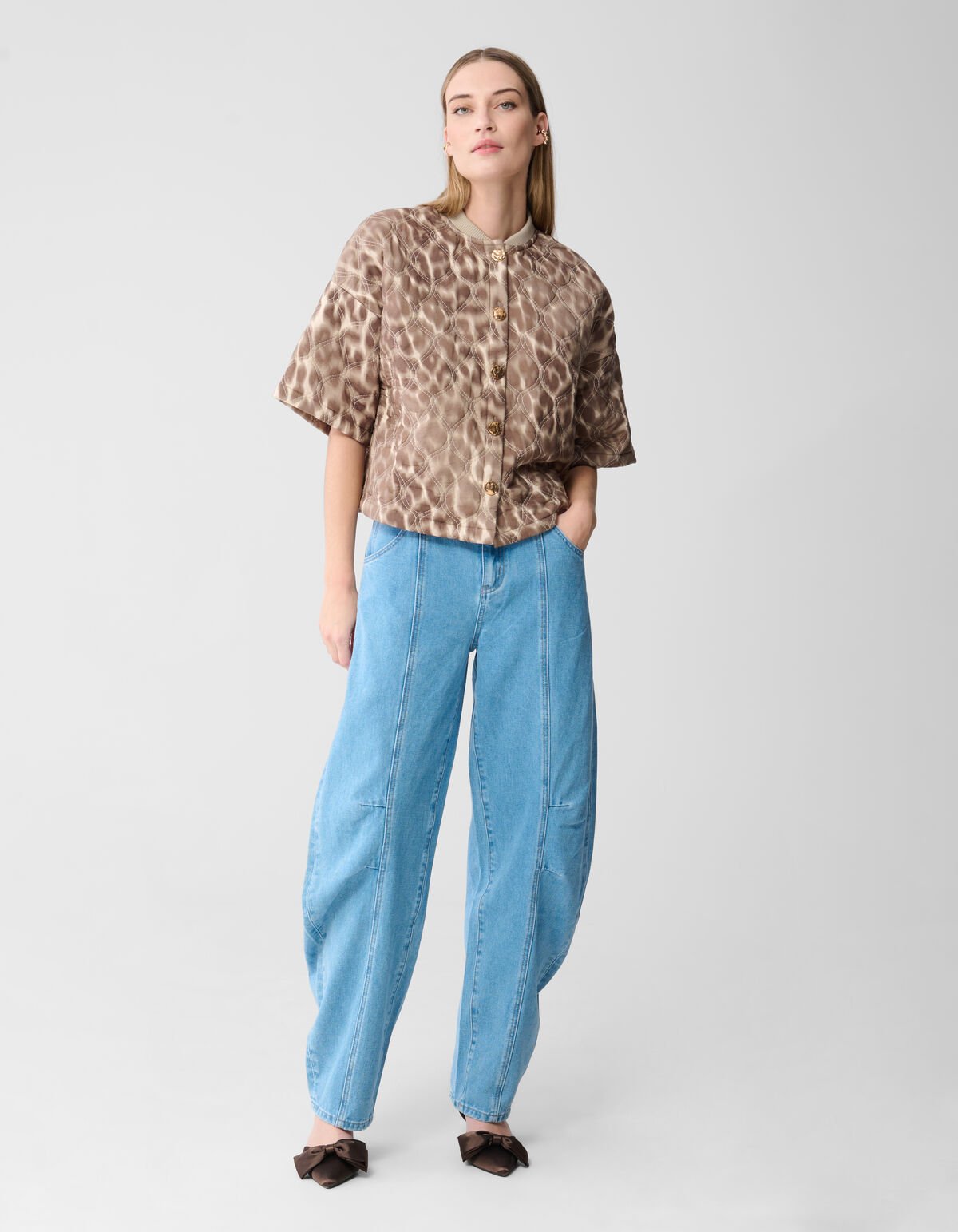 Pleated Baggy Fit Jeans Lichtblauw SHOEBY WOMEN