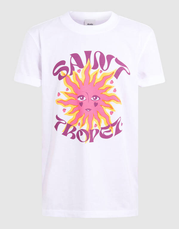 Saint Topez Artwork T-shirt Wit SHOEBY GIRLS