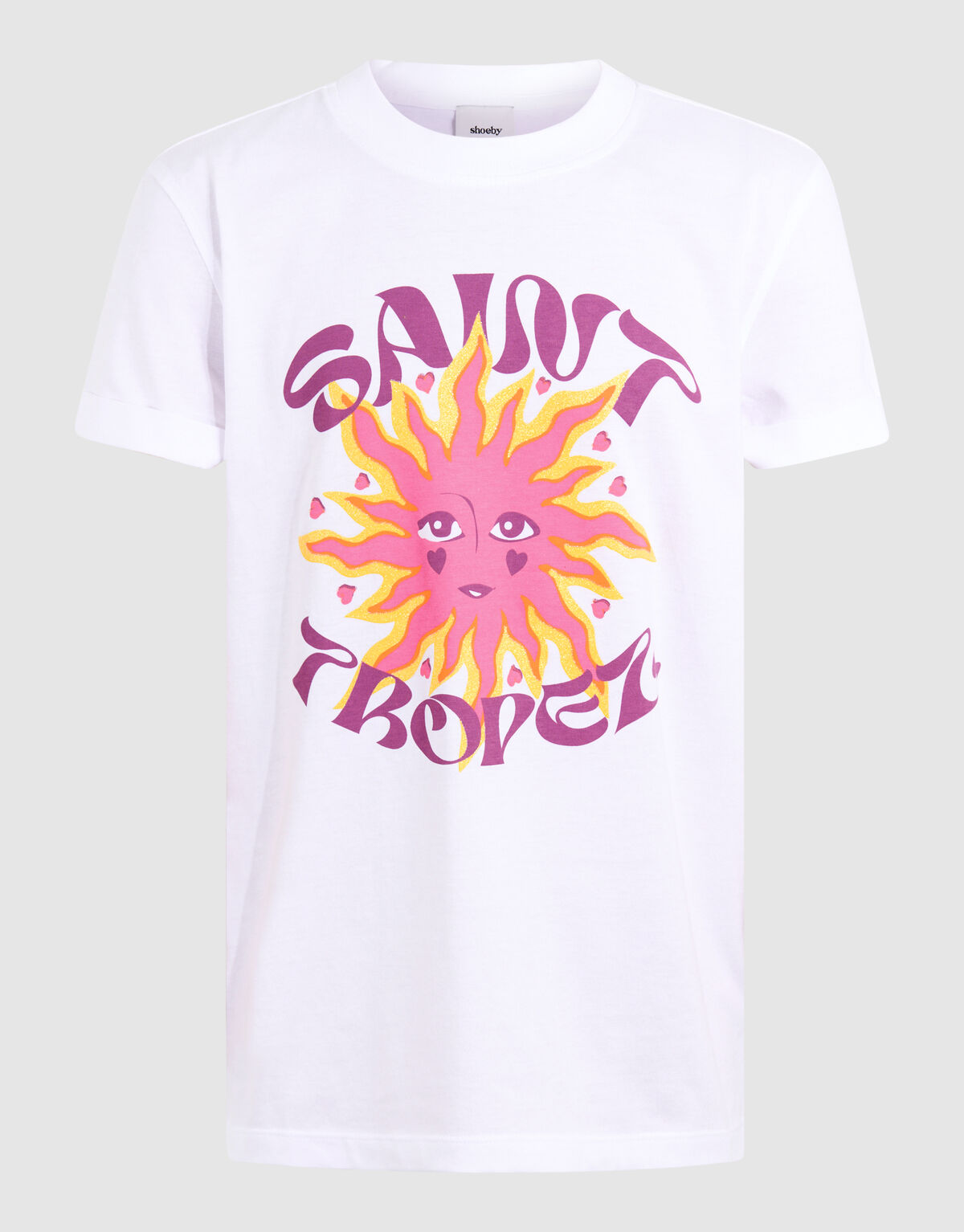 Saint Topez Artwork T-shirt Wit SHOEBY GIRLS