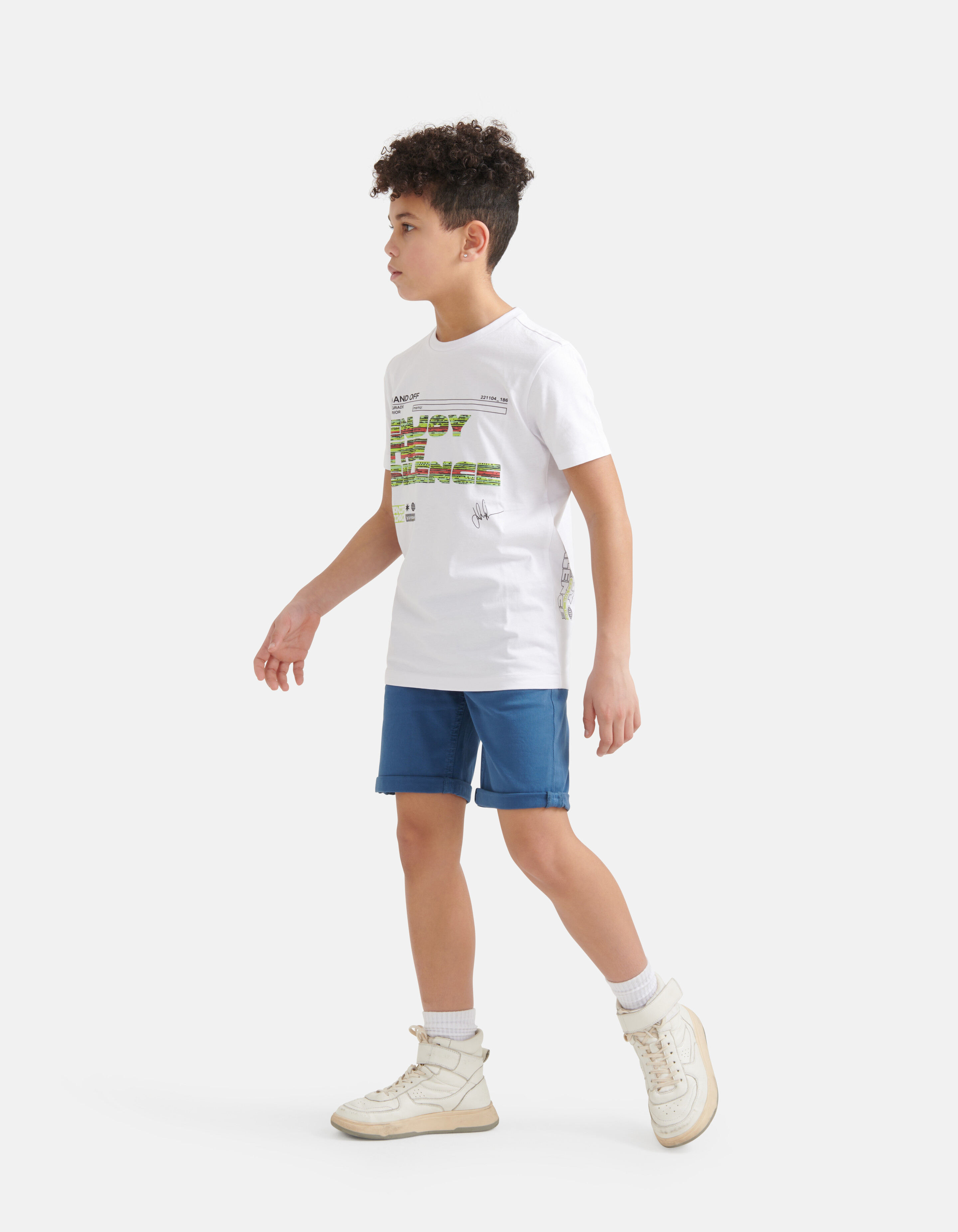 Artwork T-shirt Wit SHOEBY BOYS