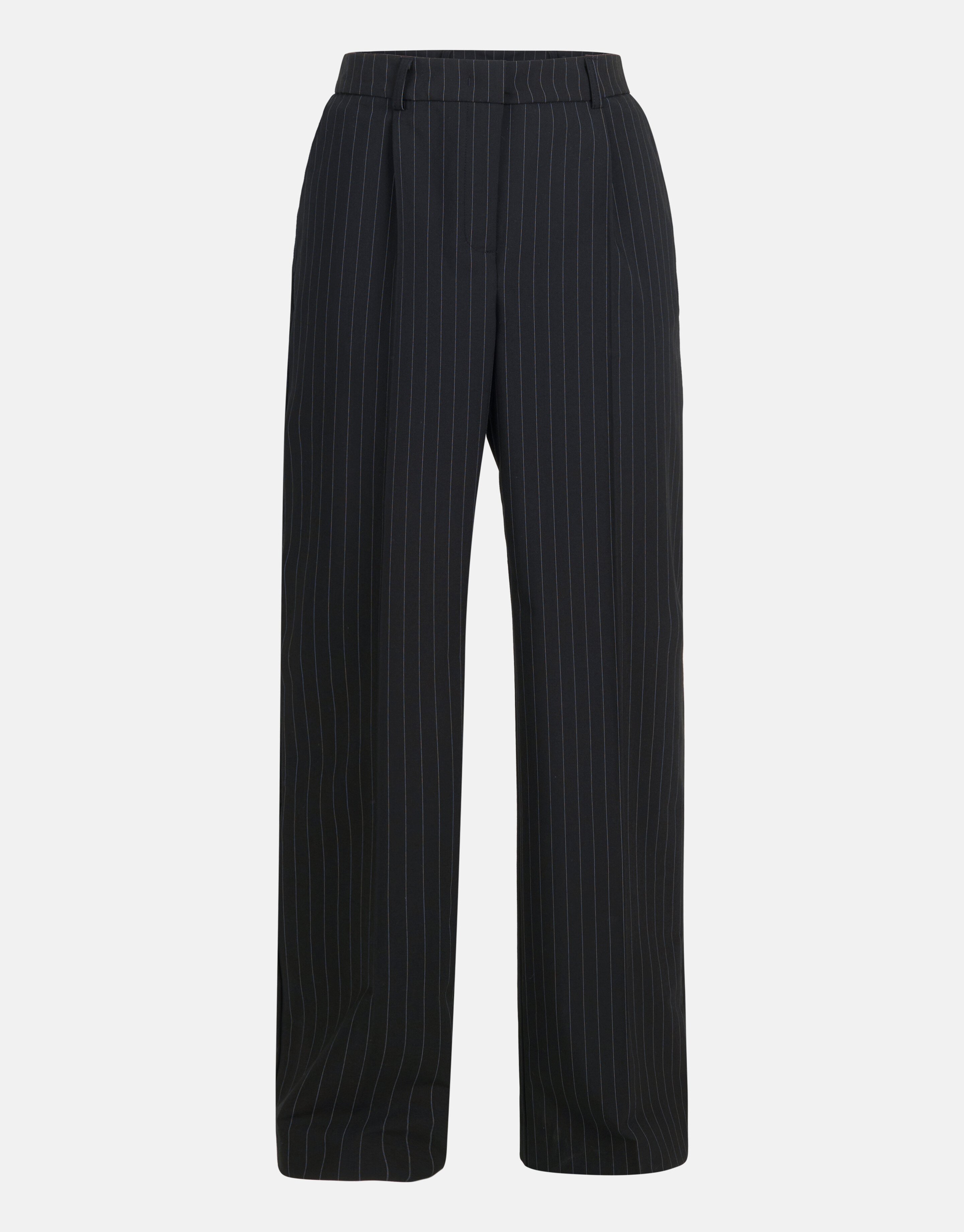 Loose Fit Pintstripe Pantalon Zwart SHOEBY WOMEN