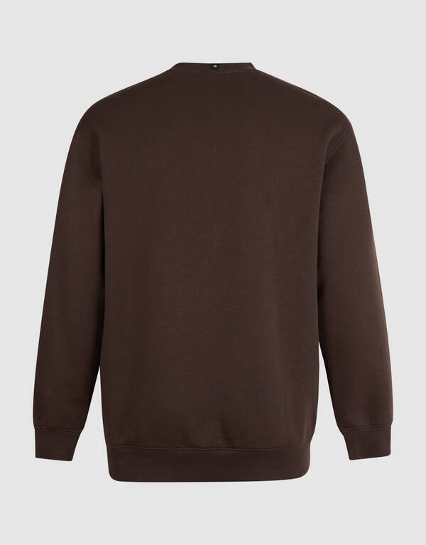 Relaxed Basis Sweater Donkerbruin SHOEBY MEN