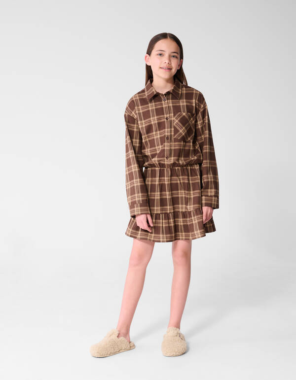 Ruiten Jurk Bruin SHOEBY GIRLS