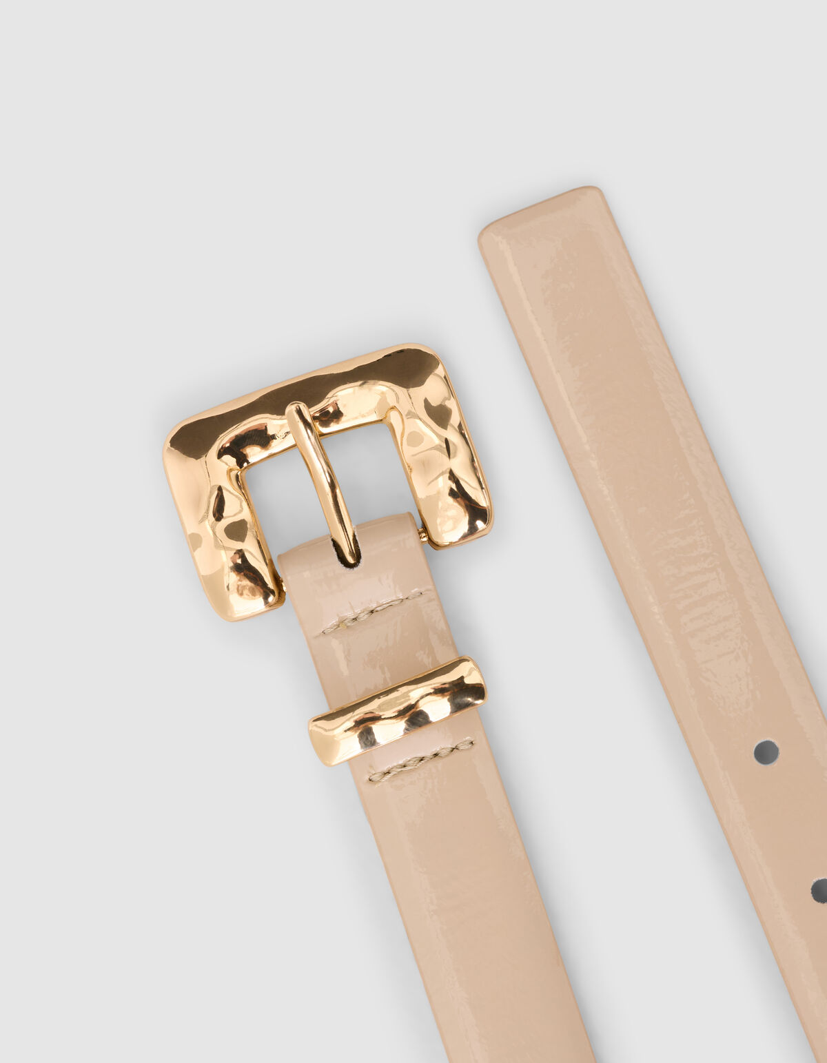 Lak Square Riem Beige SHOEBY ACCESSOIRES