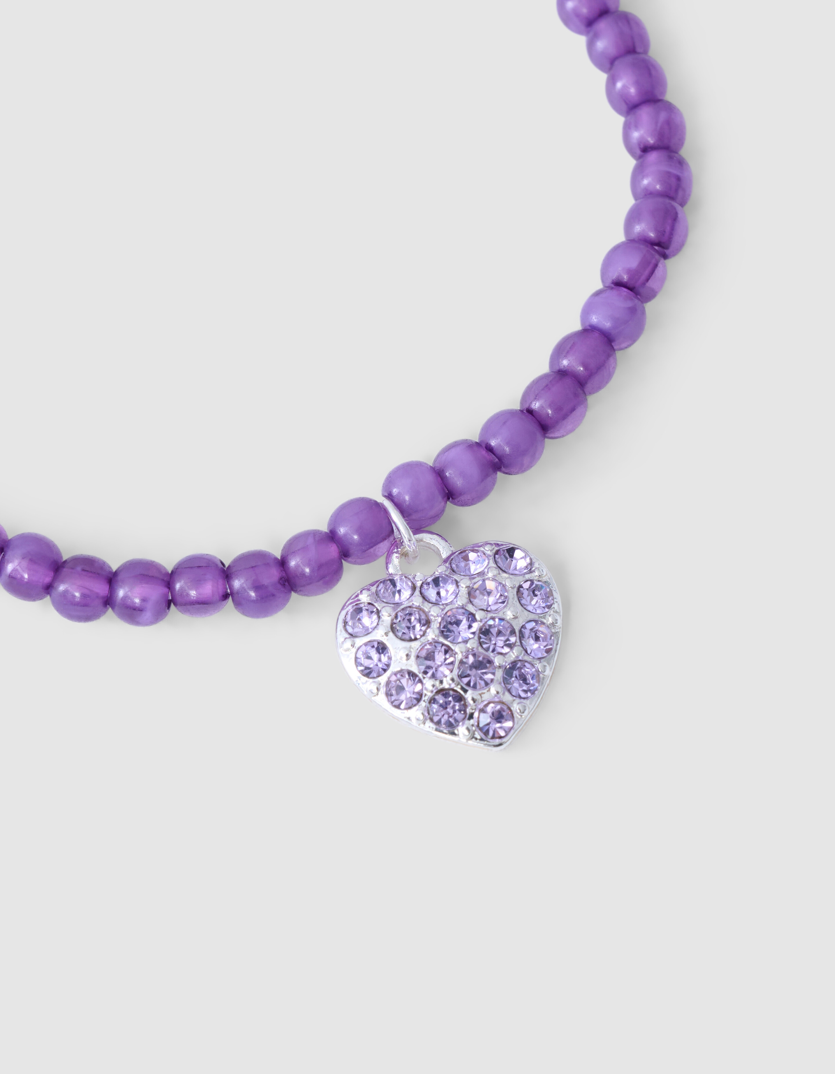 Strass Heart Armband Paars SHOEBY ACCESSOIRES
