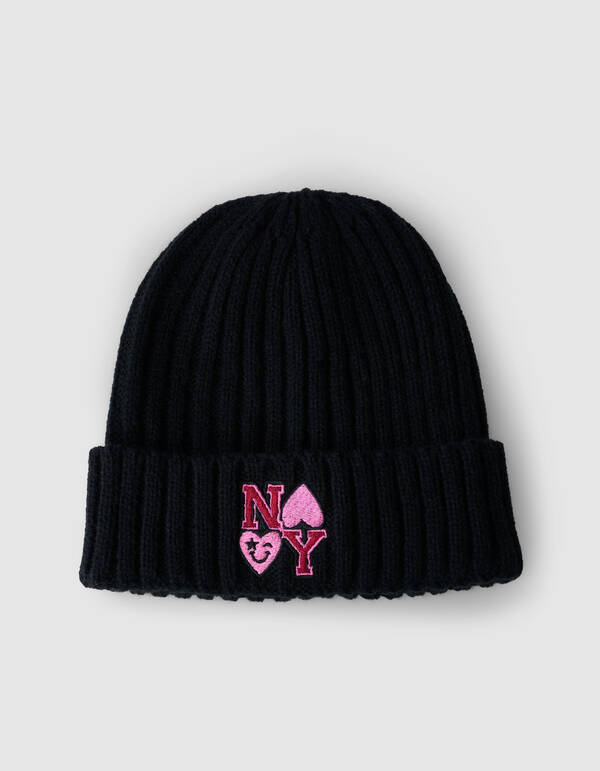 New York Heart Muts Zwart SHOEBY ACCESSOIRES