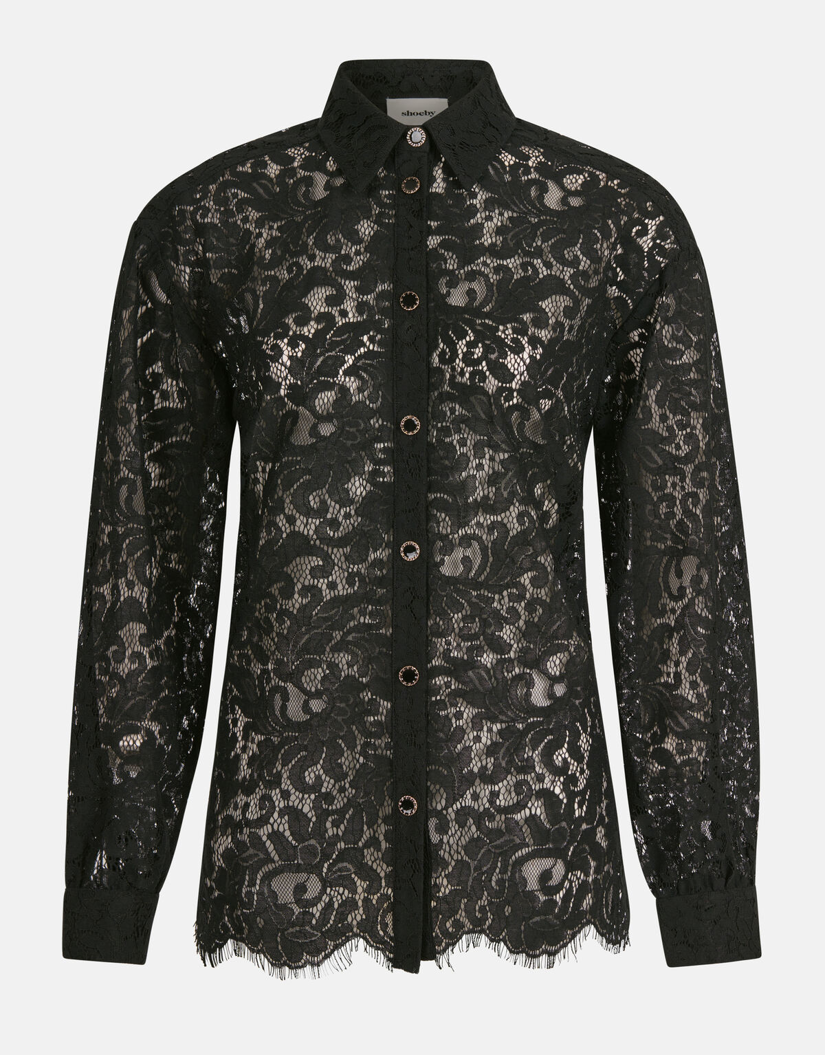 Kanten Blouse Zwart SHOEBY WOMEN