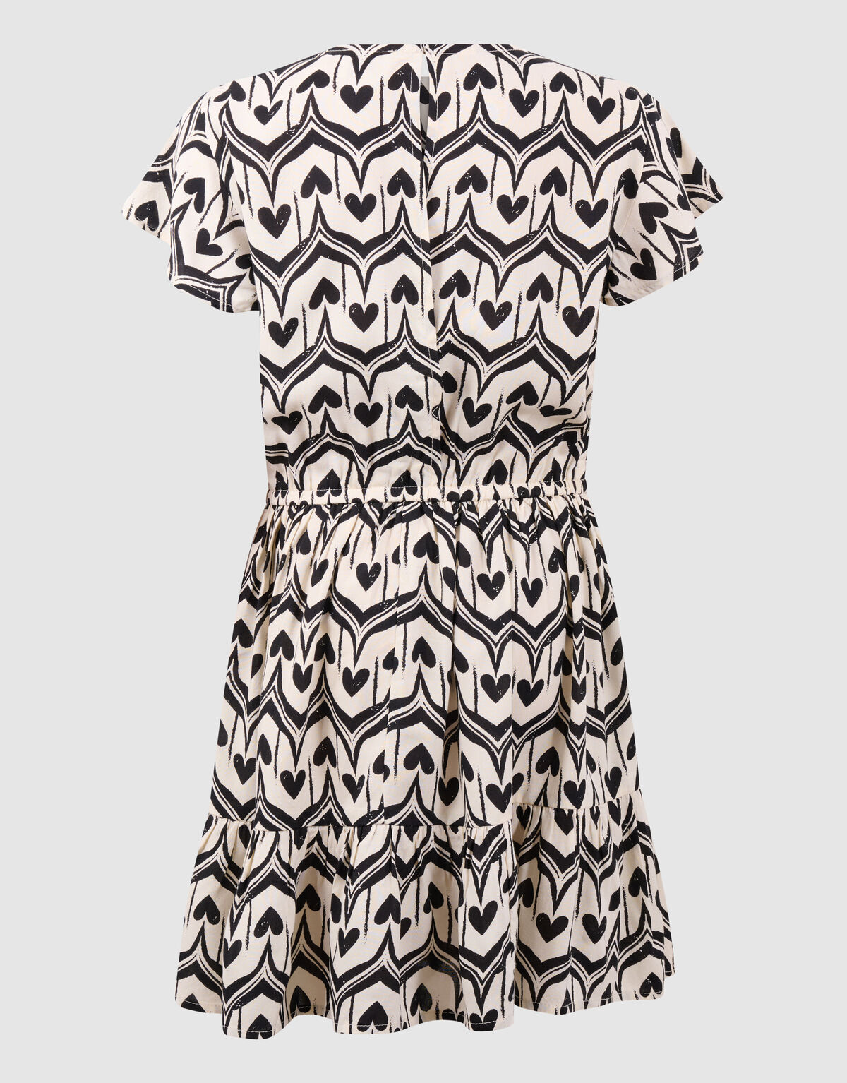 Heart Print Mini Jurk Zwart SHOEBY GIRLS