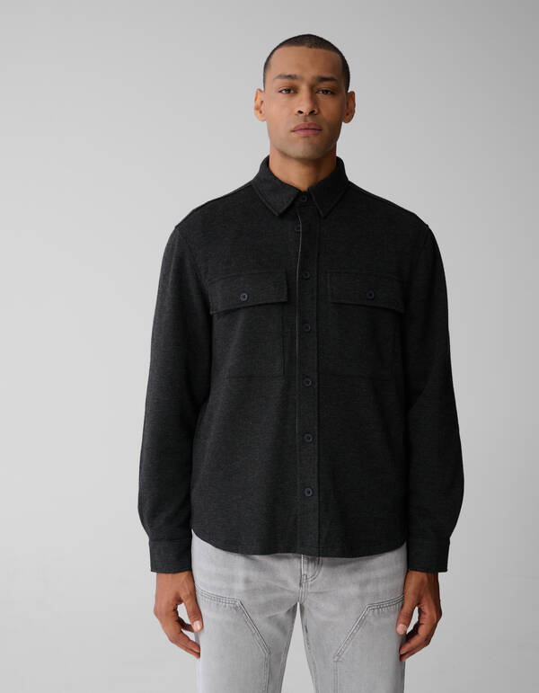 Soft Overshirt Donkergrijs SHOEBY MEN